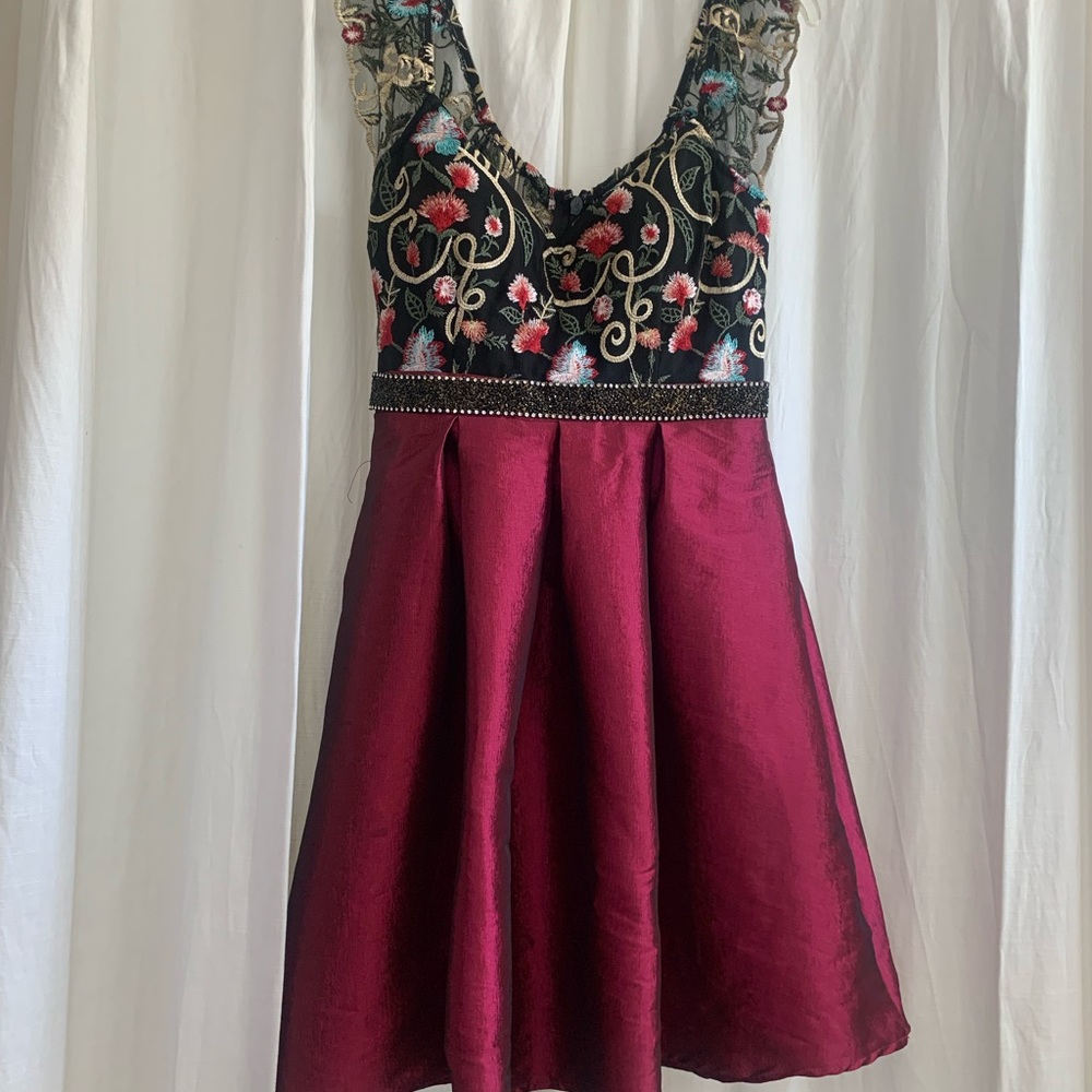 Maroon Floral Cocktail